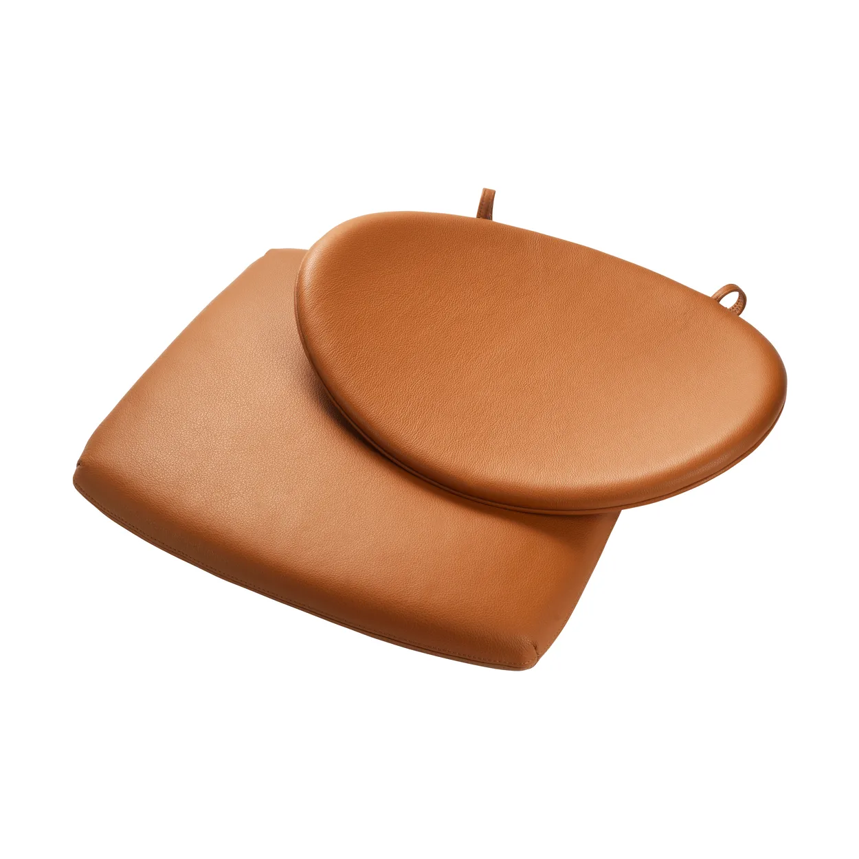 FDB Mobler J166 Jorna seat cushion Cognac leather | Scandinavian Design | Seat cushions & pads | Brown