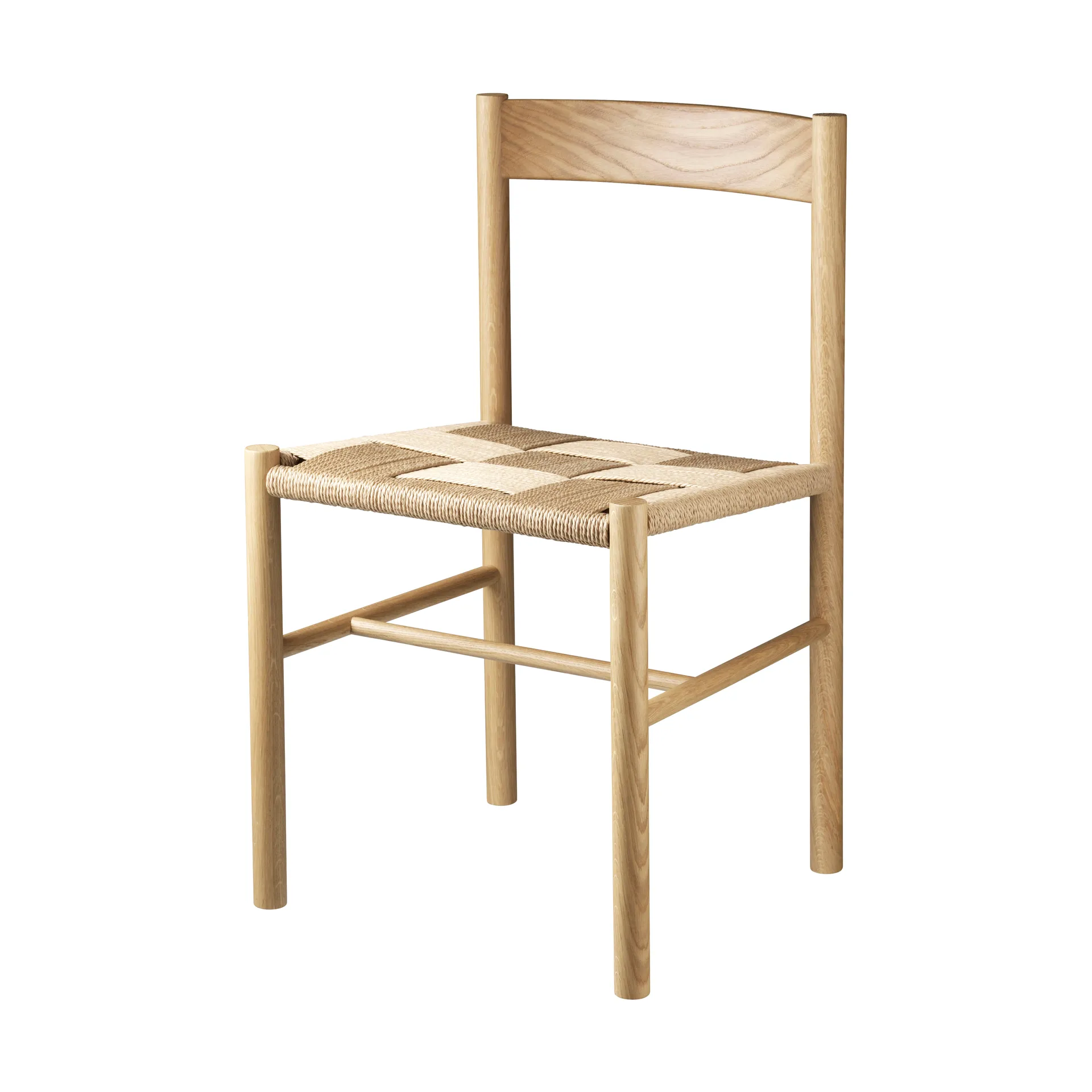 J178 Lønstrup chair v2, Oak nature lacquered-papercord FDB Møbler