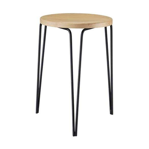 J179 Skjern stool - Steel black painted-ash nature oiled - FDB Møbler