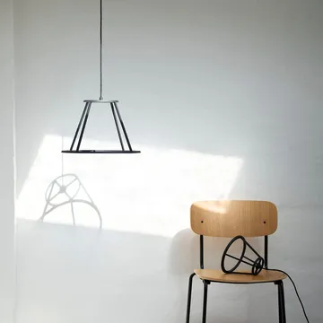 J182 Holmen chair  4-pack - Oak veneer-black legs - FDB Møbler