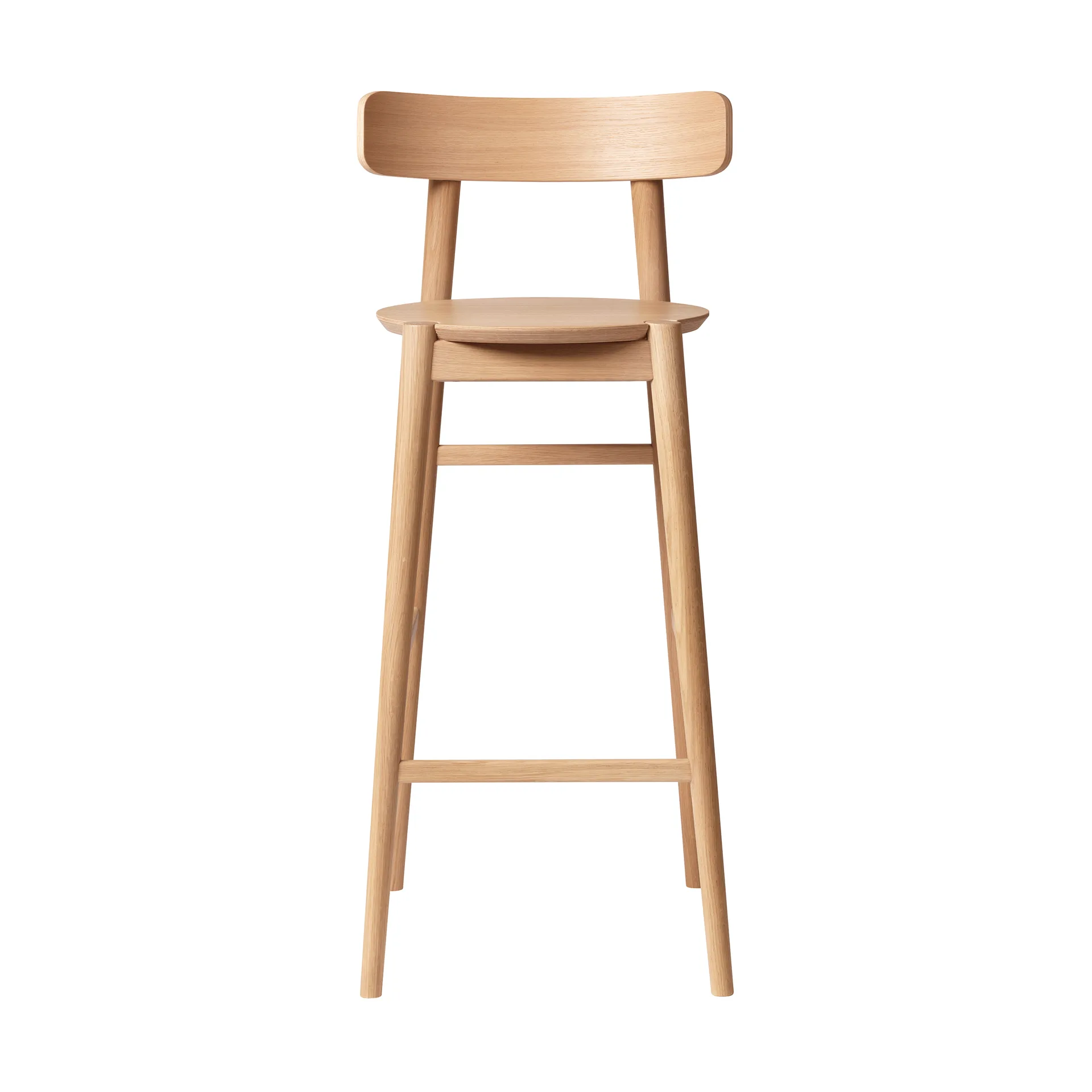 J184 Øst bar stool 75 cm, Oak nature lacquered FDB Møbler