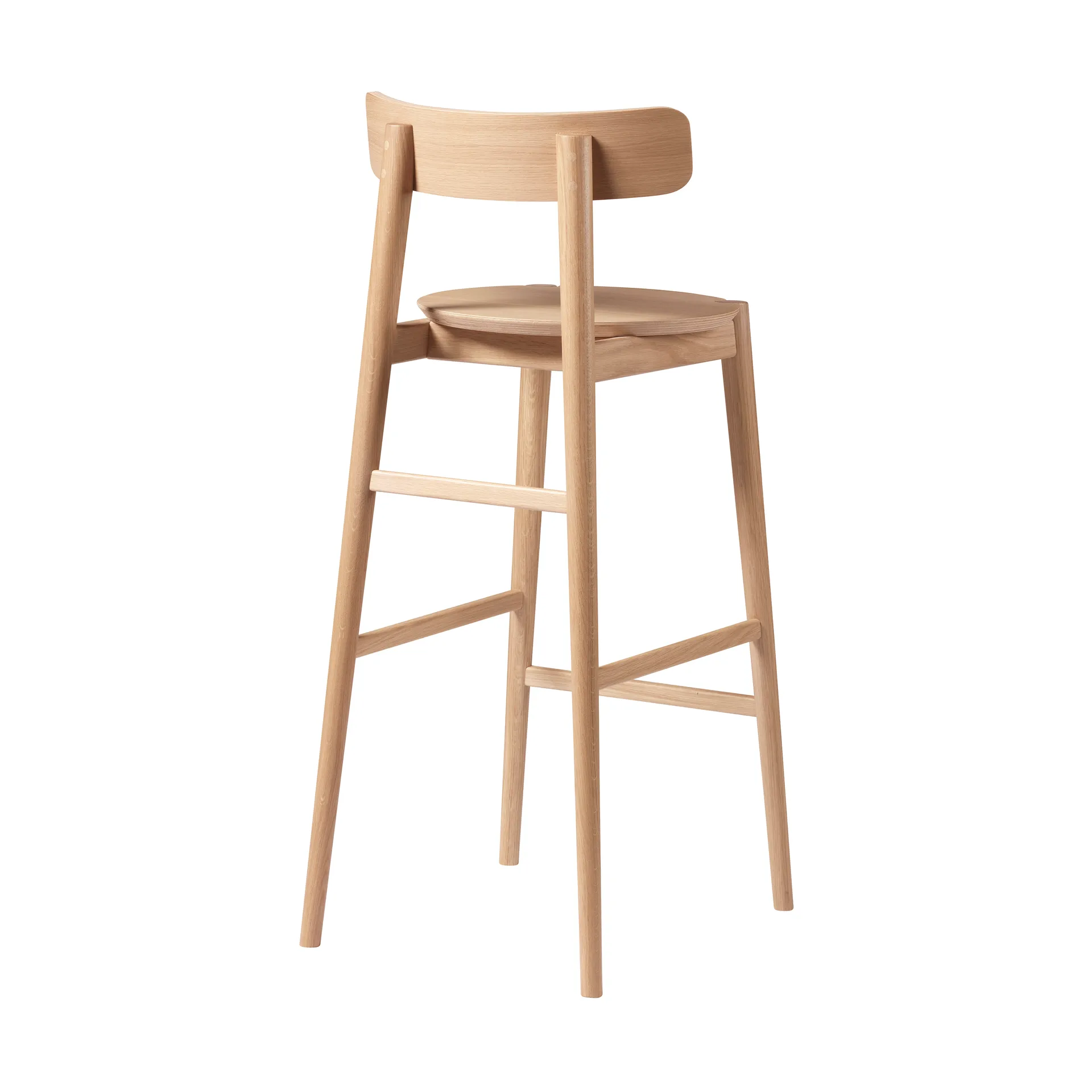 J184 Øst bar stool 75 cm, Oak nature lacquered FDB Møbler