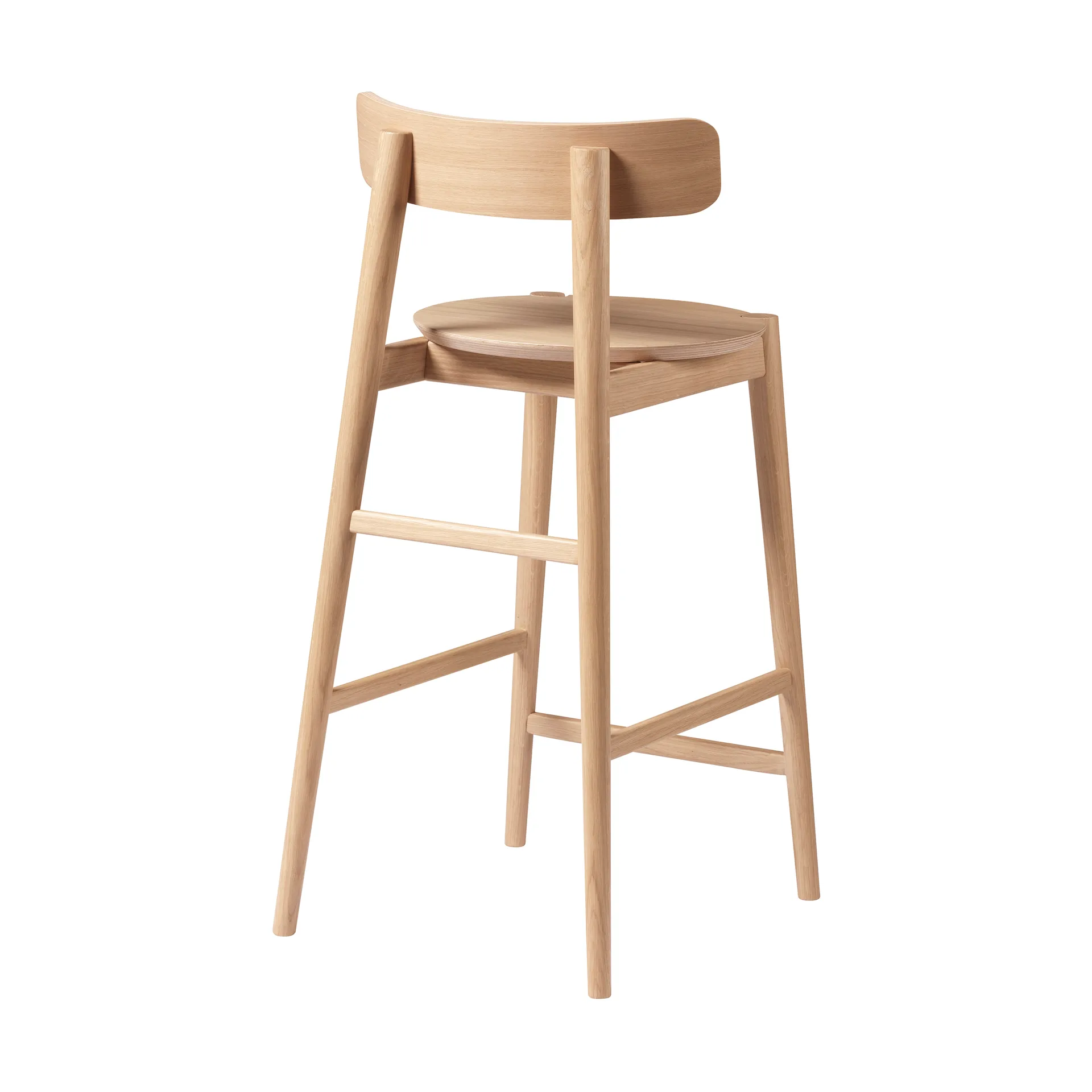 J185 Øst barstool 65 cm, Oak nature lacquered FDB Møbler