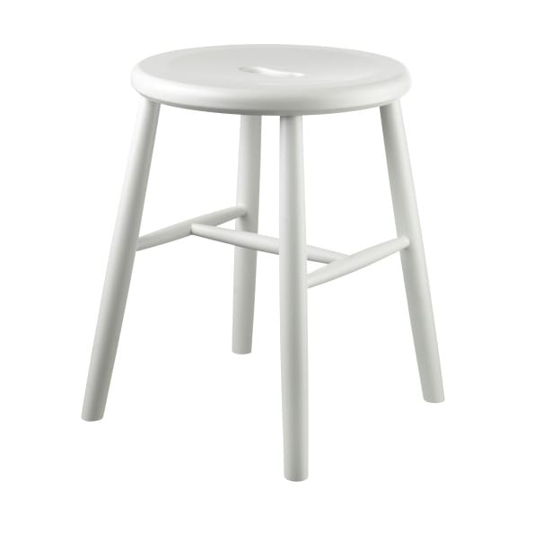 J27 stool - Beech white painted - FDB Møbler