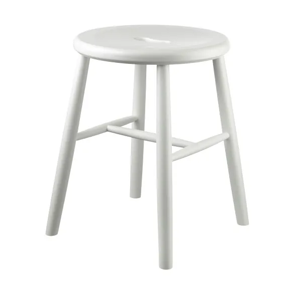 FDB Mobler J27 stool Beech white painted | Scandinavian Design | Stools | White