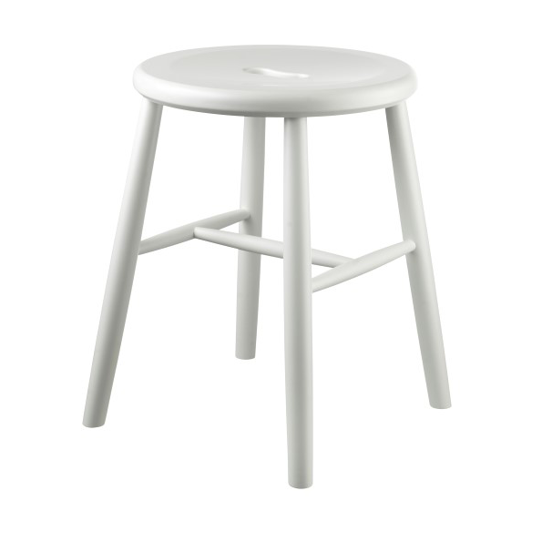 FDB Mobler J27 stool Beech white painted | Scandinavian Design | Stools | White