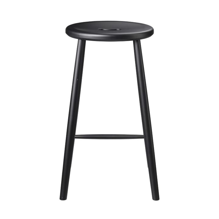 J27C Counter bar stool - Beech black painted - FDB Møbler