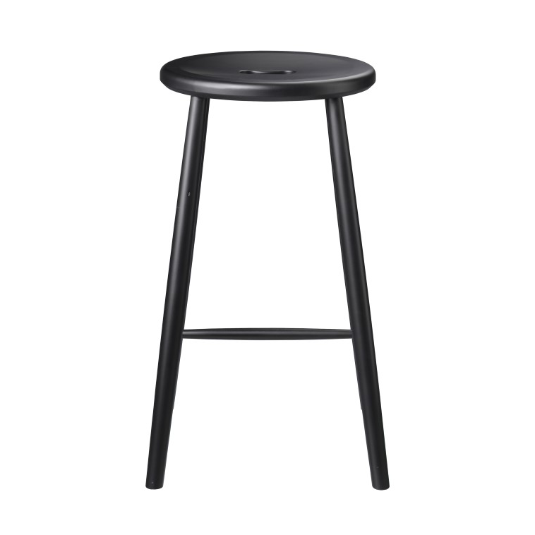 FDB Mobler J27C Counter bar stool Beech black painted