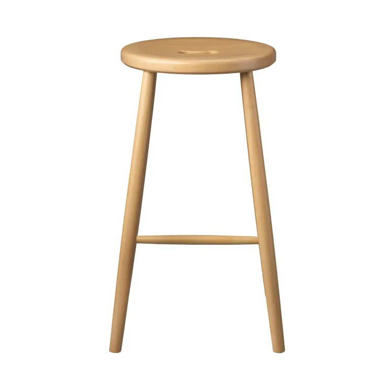 FDB Mobler J27C Counter bar stool Beech nature lacquered