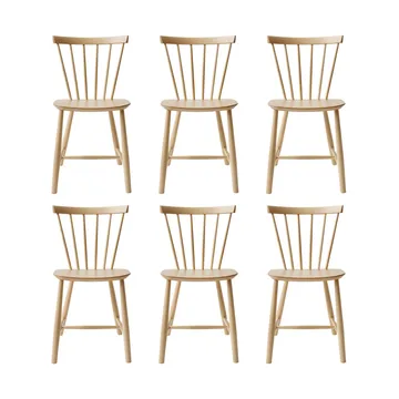 J46 chair, Beech natural lacquered, 6-pack - FDB Møbler