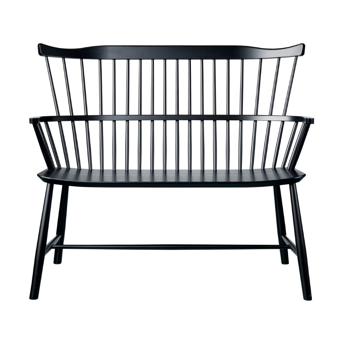 FDB Mobler J52D bench Beech black painted | Scandinavian Design | Benches | Black
