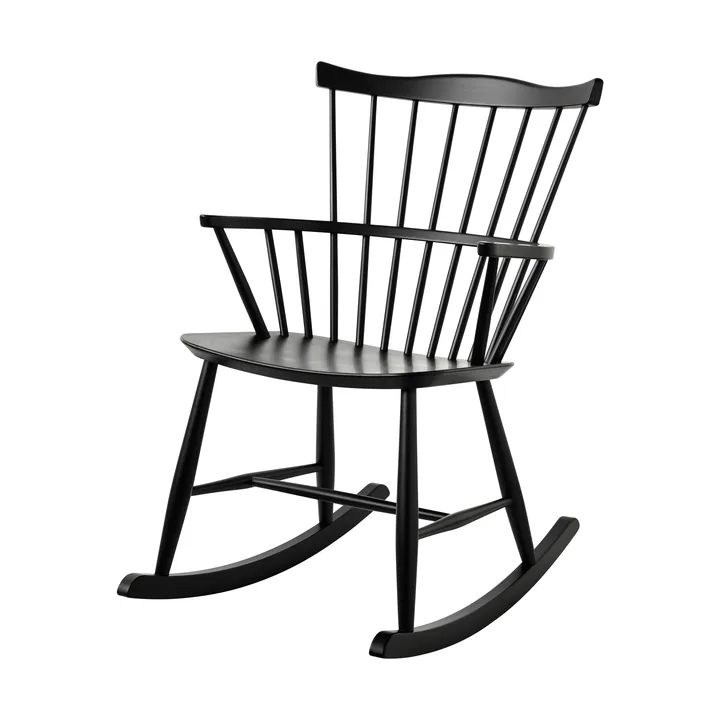 J52G rocking chair - Beech Ral 9005 - FDB Møbler