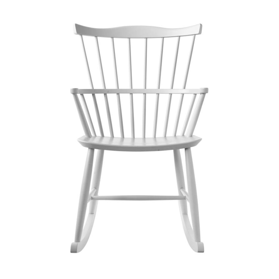 FDB Mobler J52G rocking chair Beech white painted | Scandinavian Design | Chairs | White