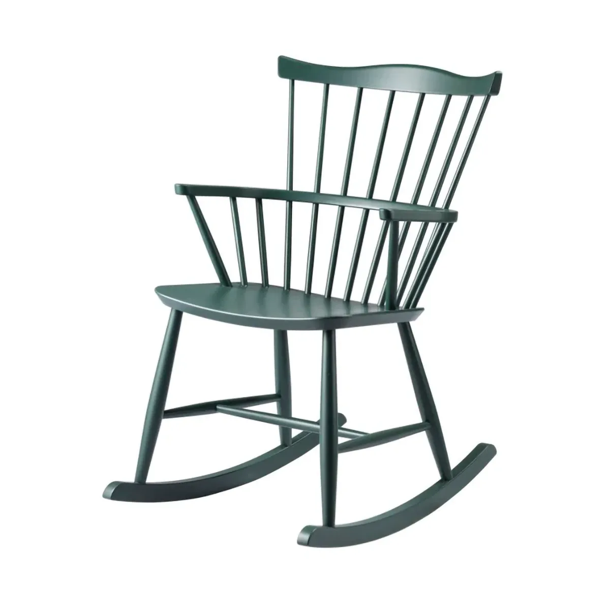 J52G rocking chair, Black green FDB Møbler