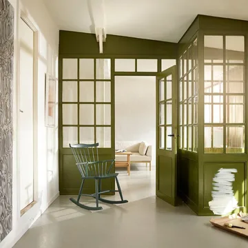 J52G rocking chair - Black green - FDB Møbler