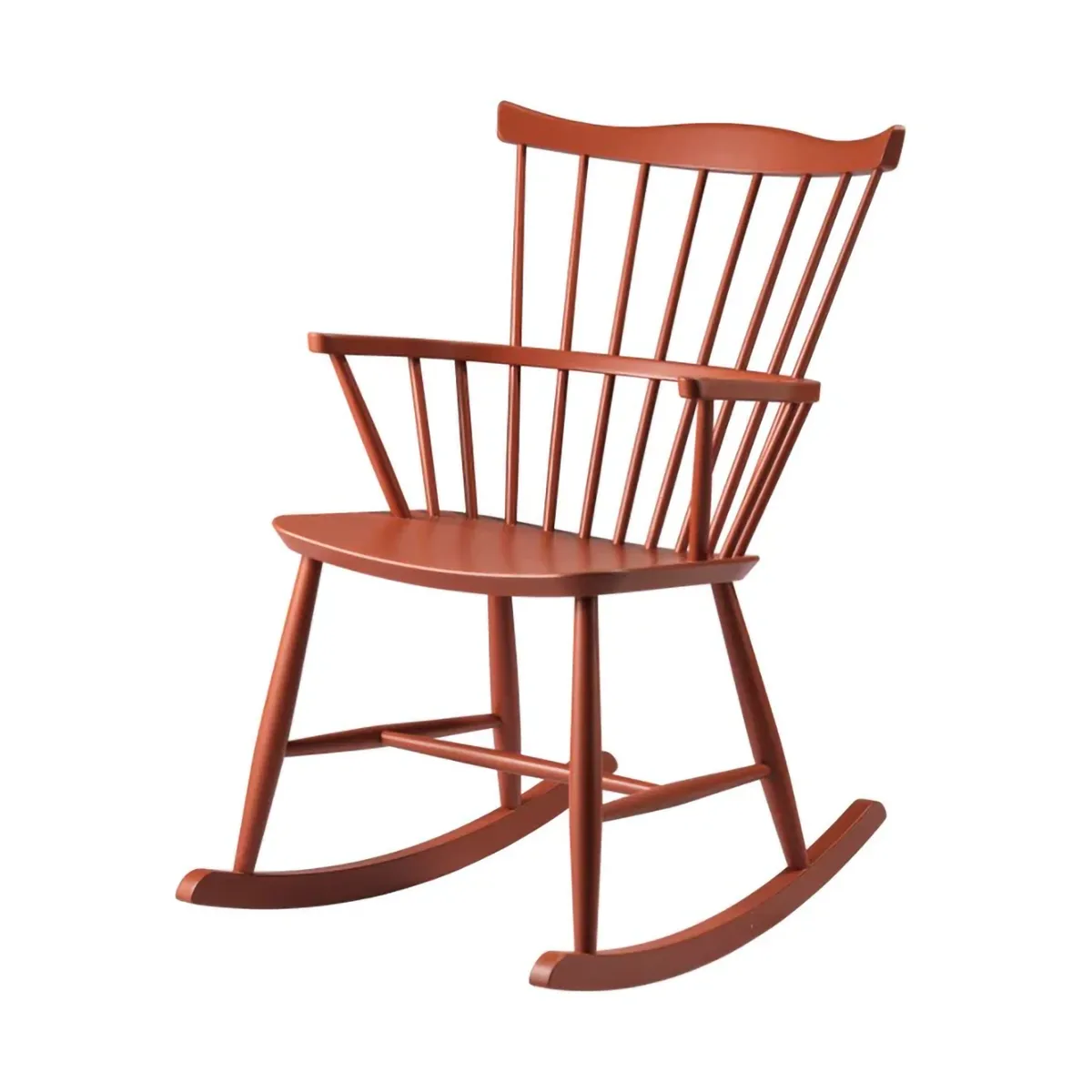 J52G rocking chair, Brick red FDB Møbler