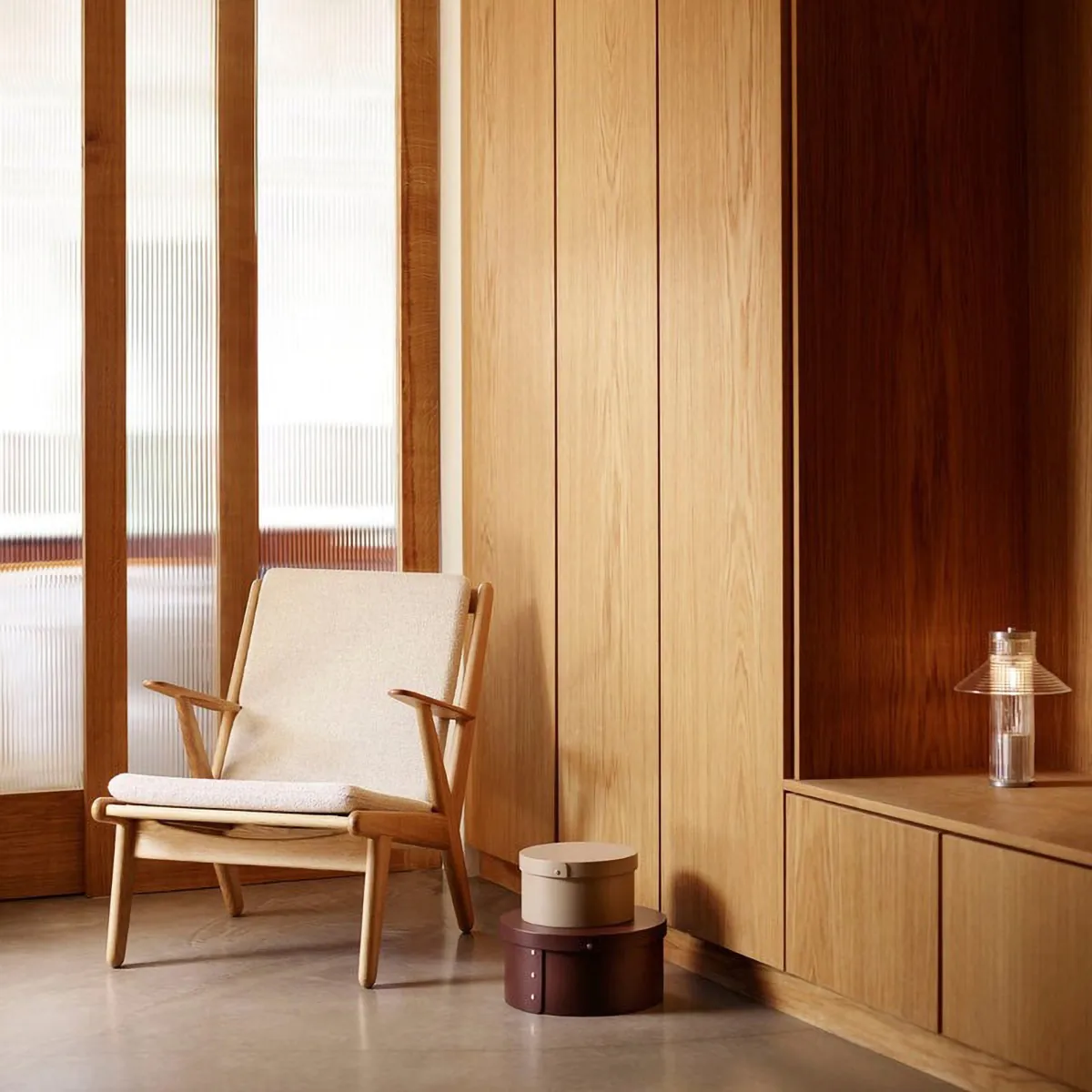 J53 armchair, Oiled oak-beige FDB Møbler