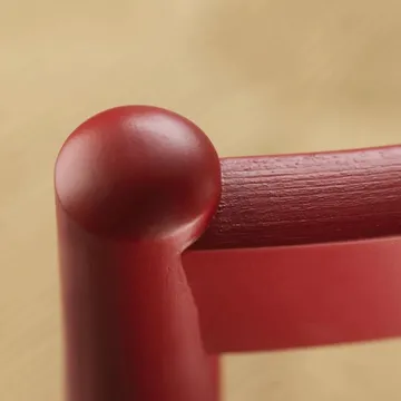 J80 chair - Ruby red beech-paper cord - FDB Møbler