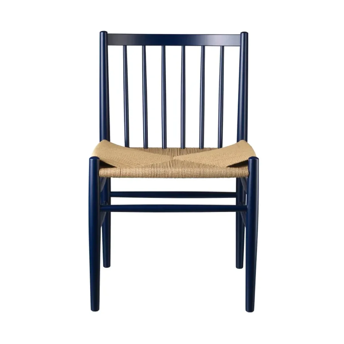 J80 chair, Steel blue beech-paper cord FDB Møbler
