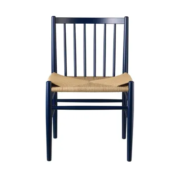 J80 chair - Steel blue beech-paper cord - FDB Møbler