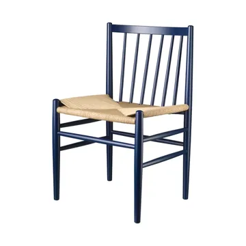 J80 chair - Steel blue beech-paper cord - FDB Møbler