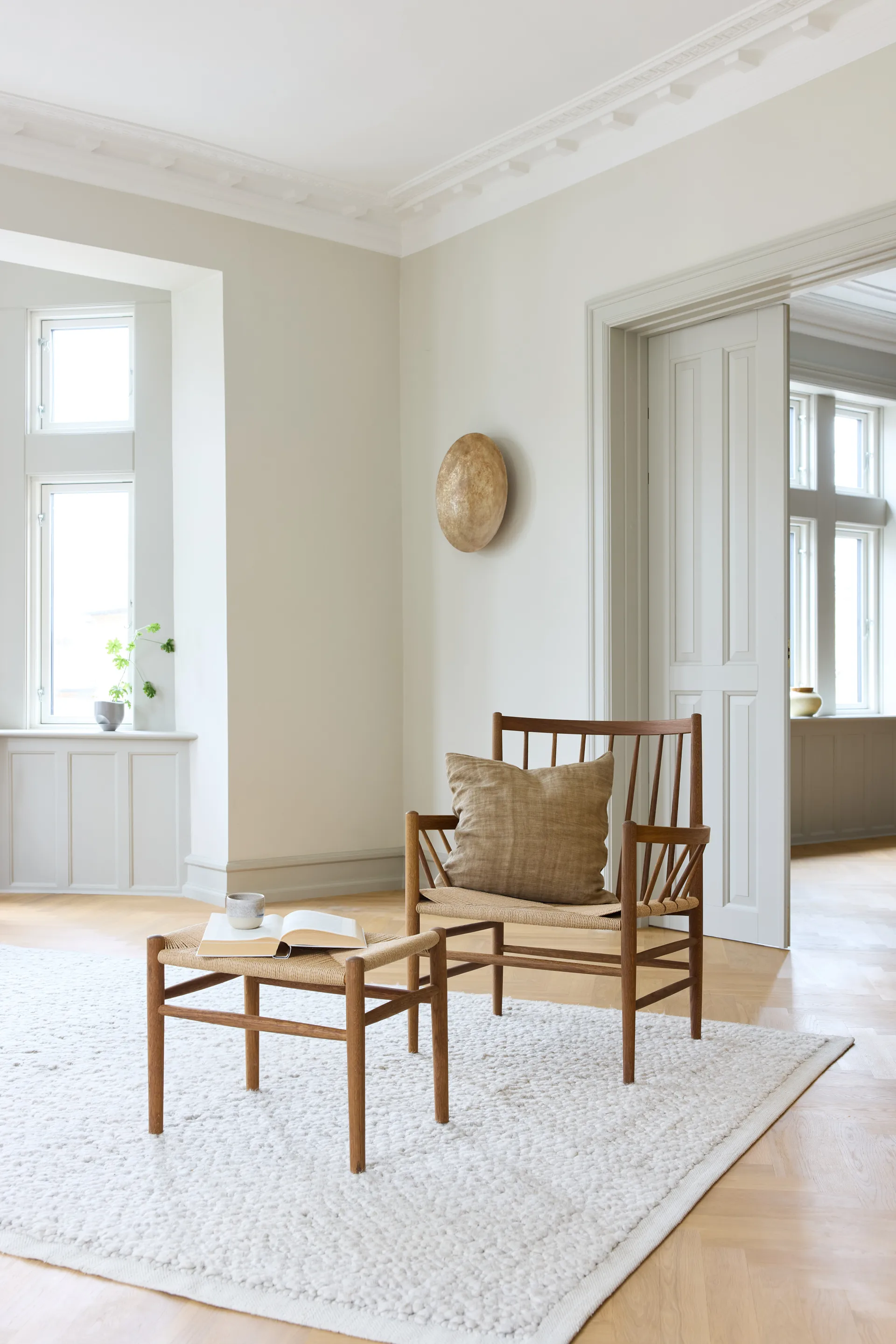 J83 stool, Smoked oak oiled-nature FDB Møbler