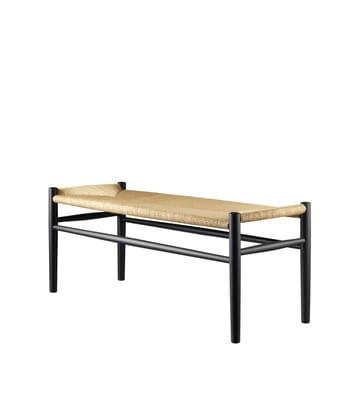 J83B RAL 9005 gloss 10 bench - Beech black painted-nature - FDB Møbler