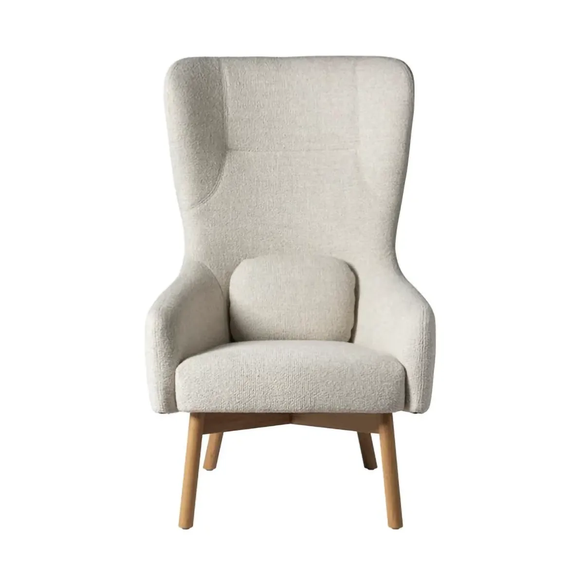 L35 Gesja Wing Chair armchair, Beige-lacquered oak FDB Møbler