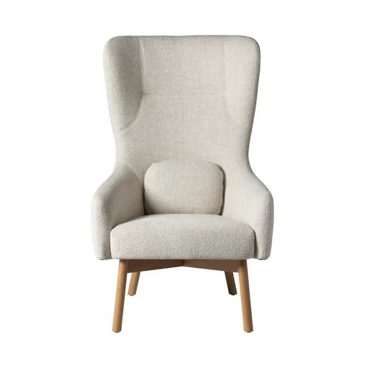 L35 Gesja Wing Chair armchair - Beige-lacquered oak - FDB Møbler
