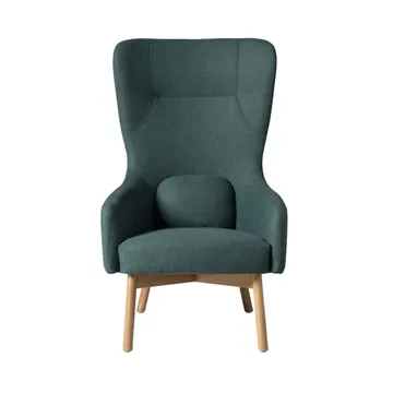 L35 Gesja Wing Chair armchair - Green-lacquered oak - FDB Møbler