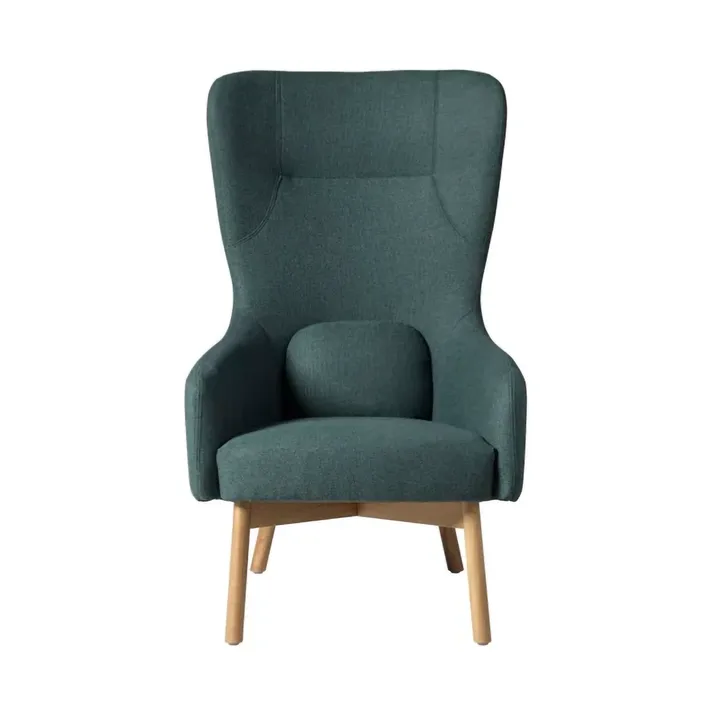 L35 Gesja Wing Chair armchair - Green-lacquered oak - FDB Møbler