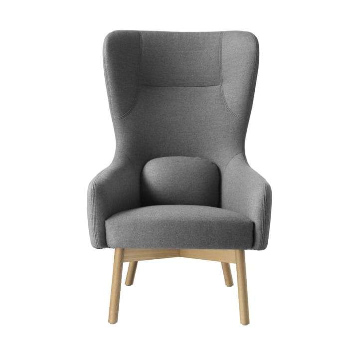 L35 Gesja Wing Chair armchair - Oak nature lacquered-dark grey - FDB Møbler