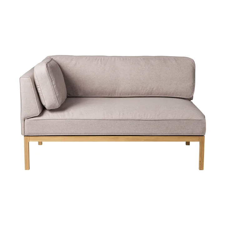 L37 7-9-13 sofa module, left-hand corner 130 cm - Stone-lacquered oak - FDB Møbler