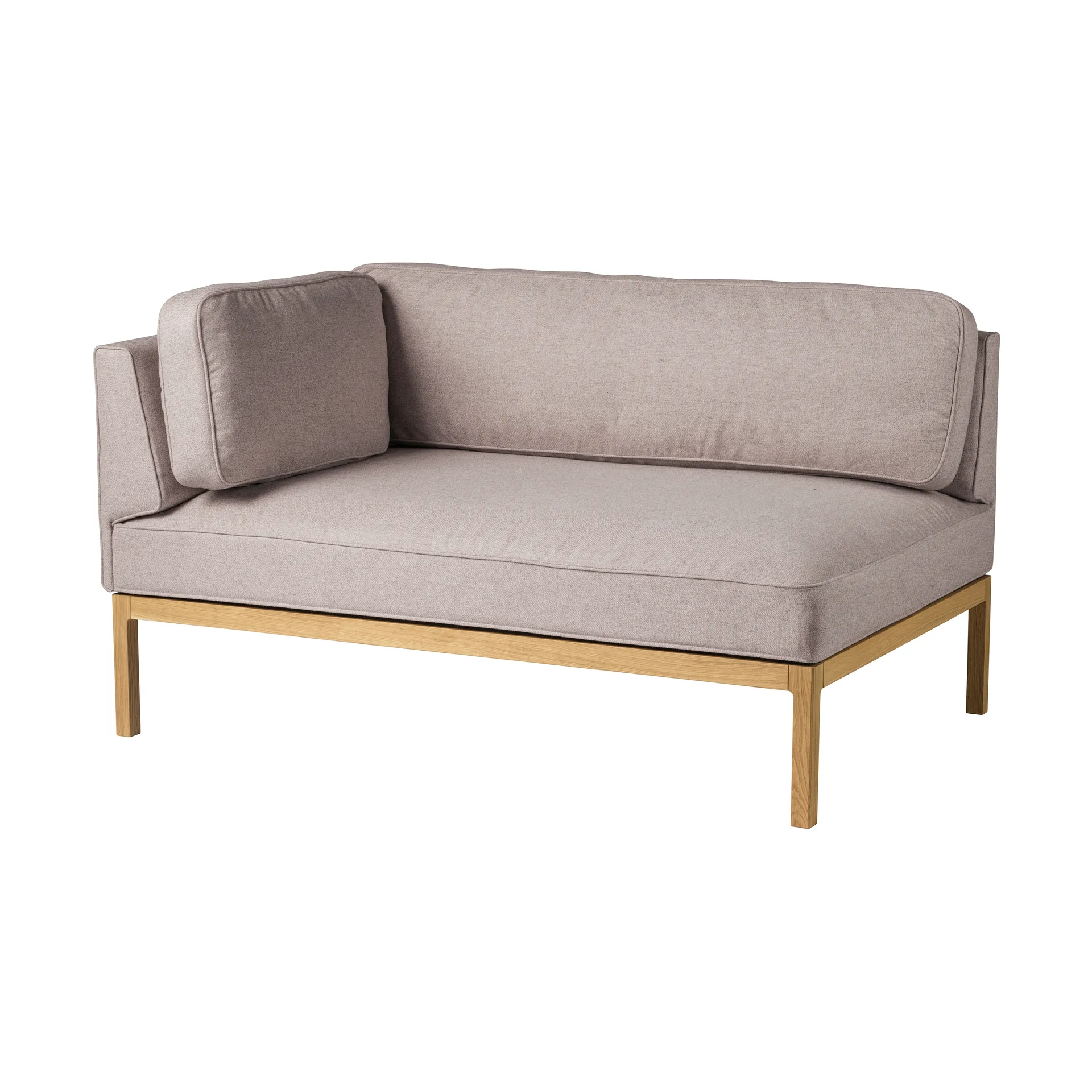 L37 7-9-13 sofa module, left-hand corner 130 cm, Stone-lacquered oak FDB Møbler