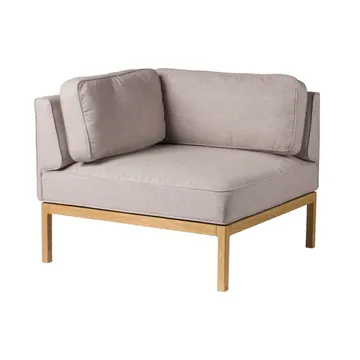 L37 7-9-13 sofa module, left-hand corner 90 cm - Stone-lacquered oak - FDB Møbler