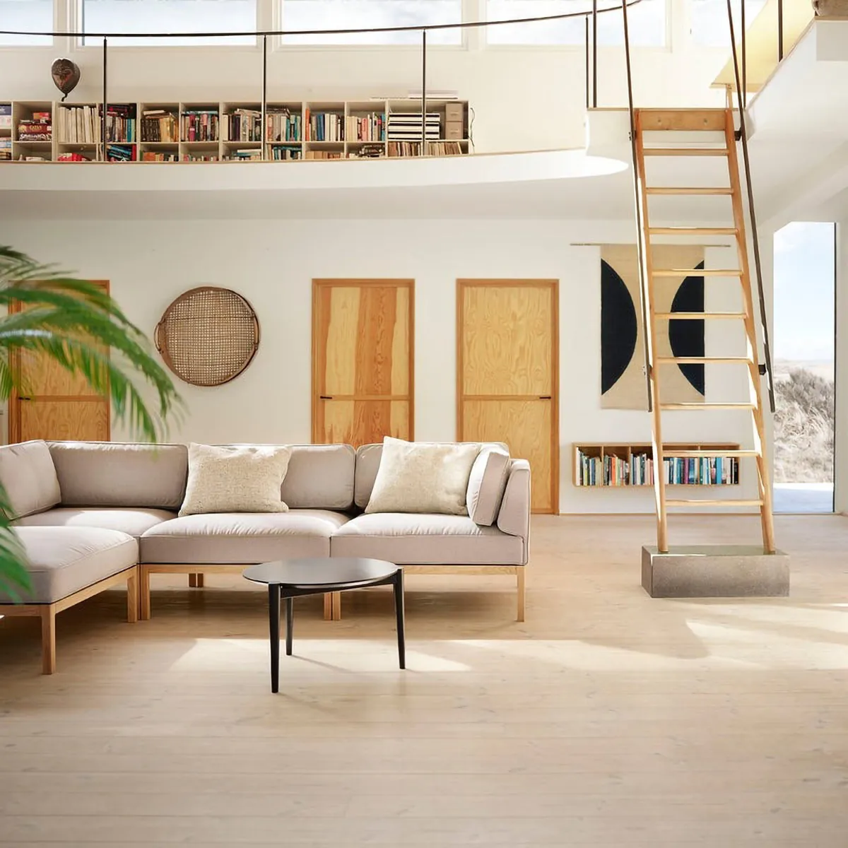 L37 7-9-13 sofa module, middle section 90 cm, Stone-lacquered oak FDB Møbler