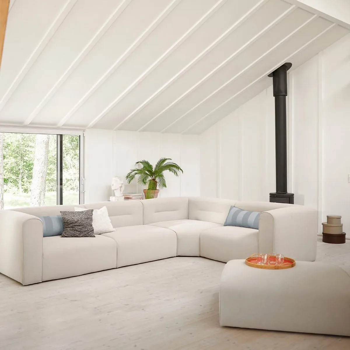 L44 Mols sofa module, right-hand, Beige FDB Møbler