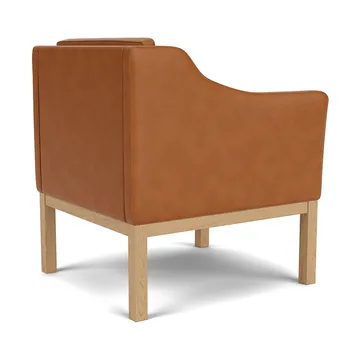 L46 MK155 armchair - Lacquered oak-leather cognac - FDB Møbler