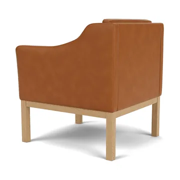 L46 MK155 armchair - Lacquered oak-leather cognac - FDB Møbler