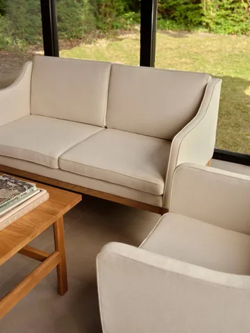 L46 MK155 armchair - Lacquered oak-leather cognac - FDB Møbler