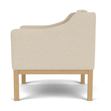 L46 MK155 armchair - Lacquered oak–beige fabric - FDB Møbler