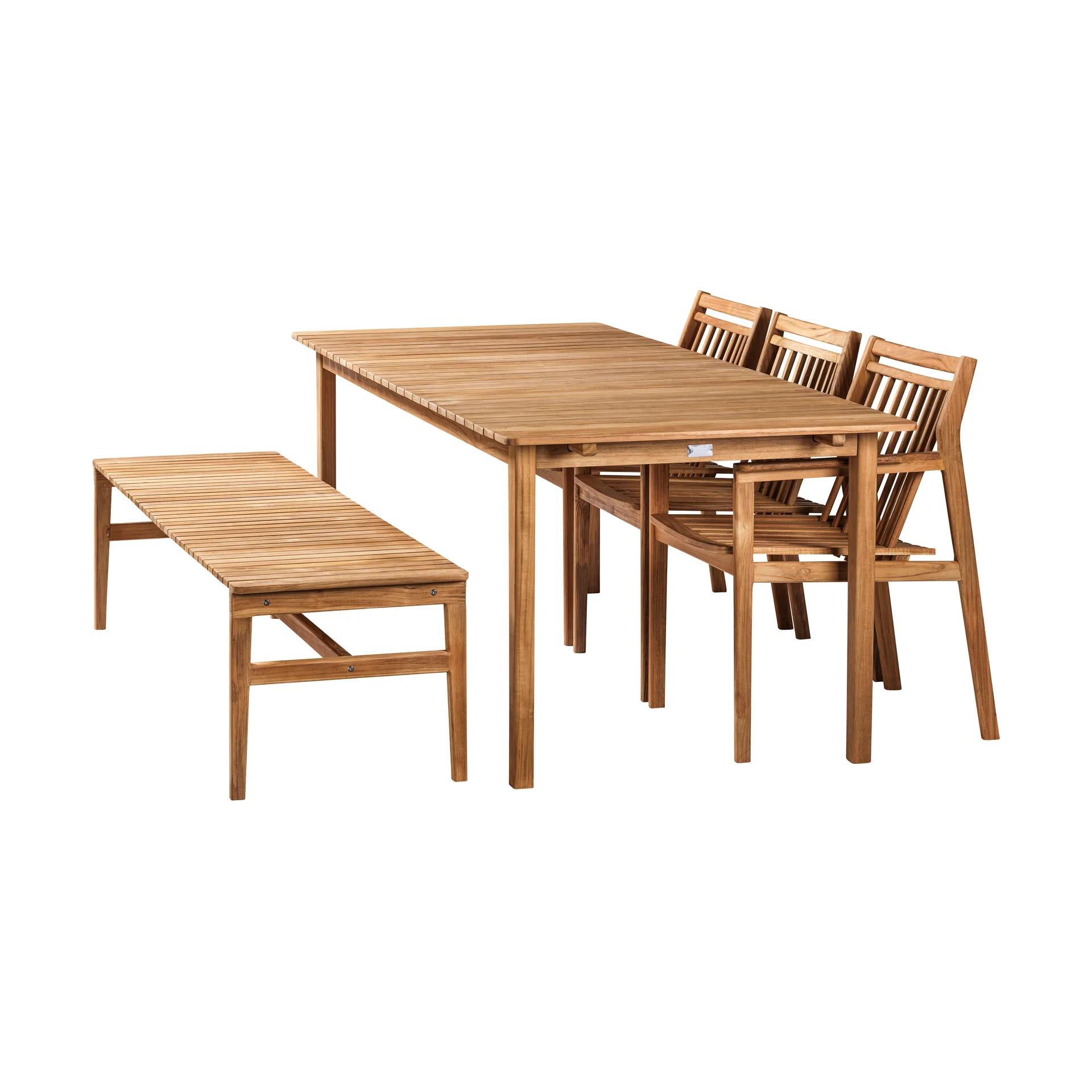 M10 Sammen 3-seater bench, Teak-nature oiled FDB Møbler
