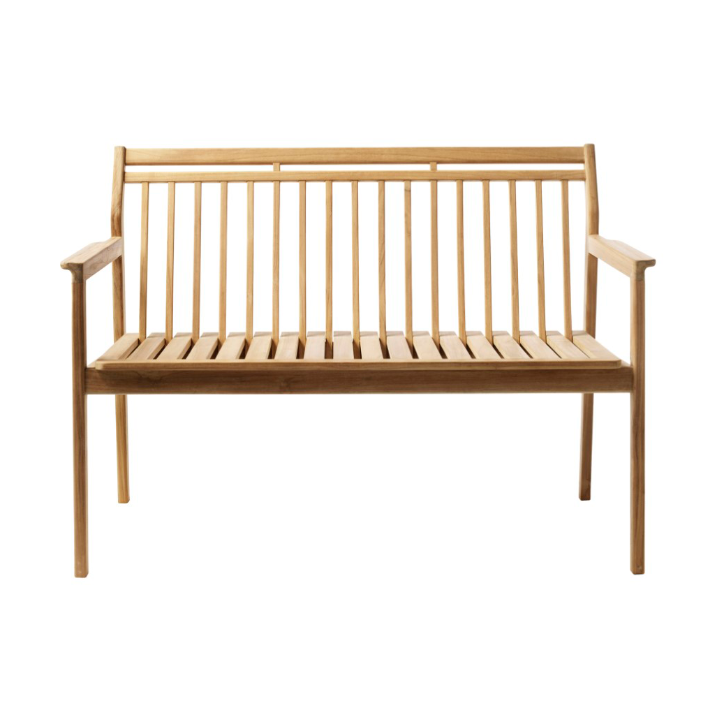 FDB Møbler M12 Sammen 2-seater bench Teak-non treated