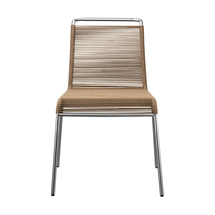 FDB Mobler M20 Teglgård Cord Chair Brown mixed-stainless steel