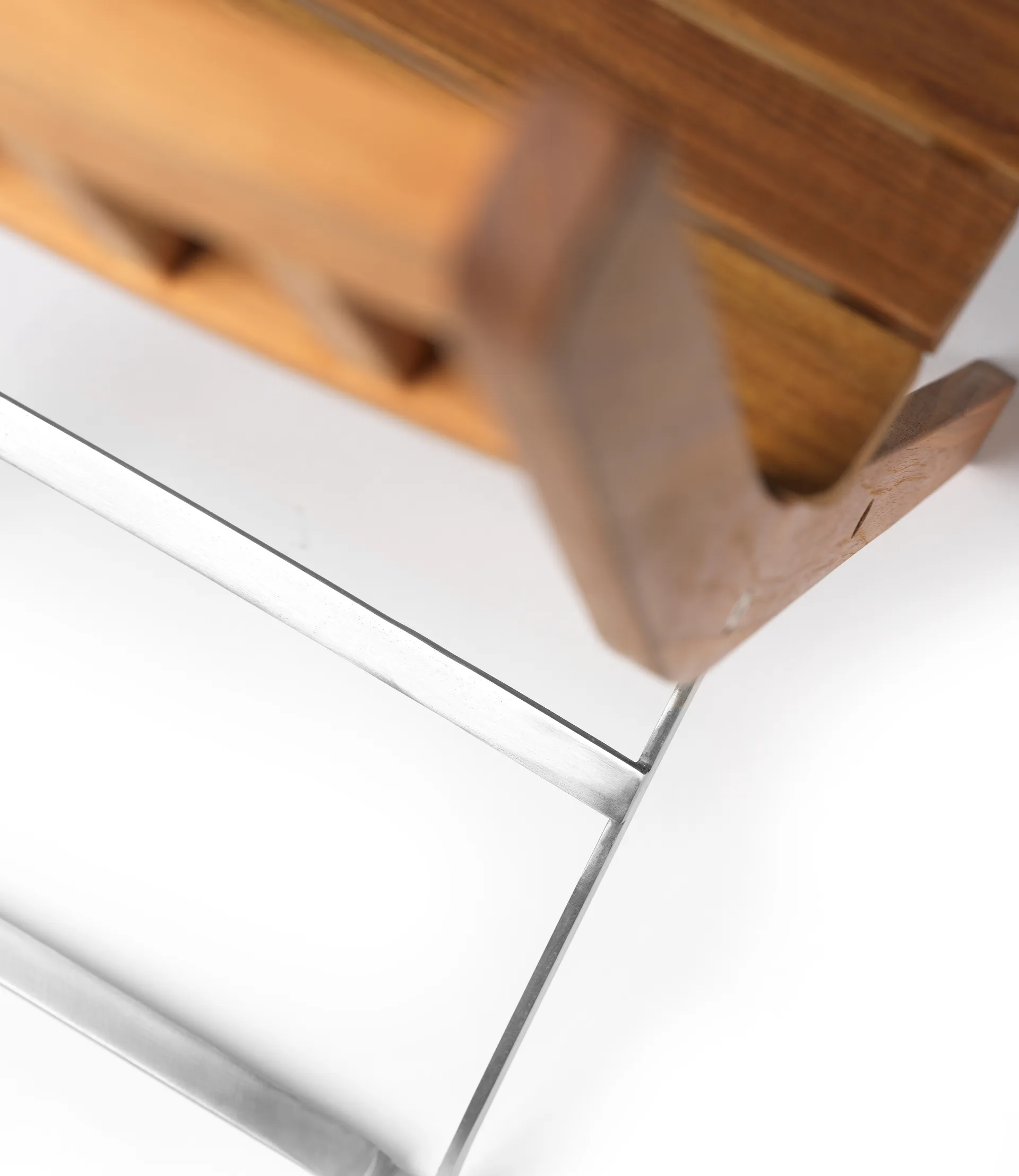 M23 Lilleø balcony chair, Teak-stainless steel FDB Møbler