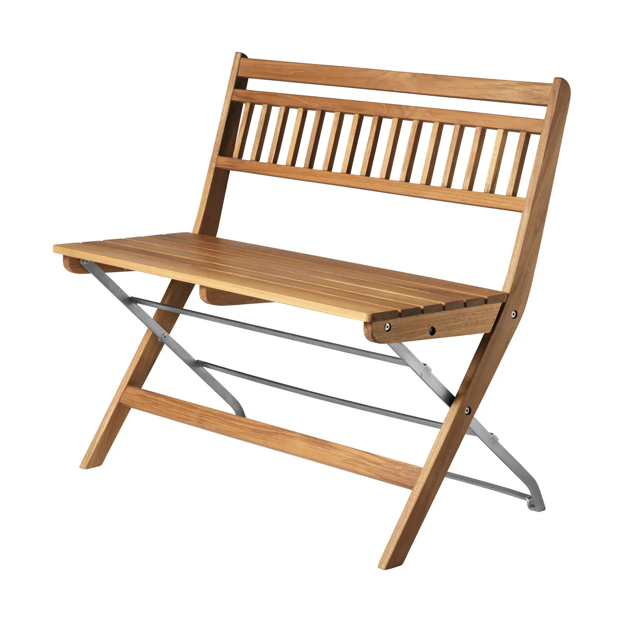 FDB Mobler M24 Lilleo balcony bench Teak-stainless steel