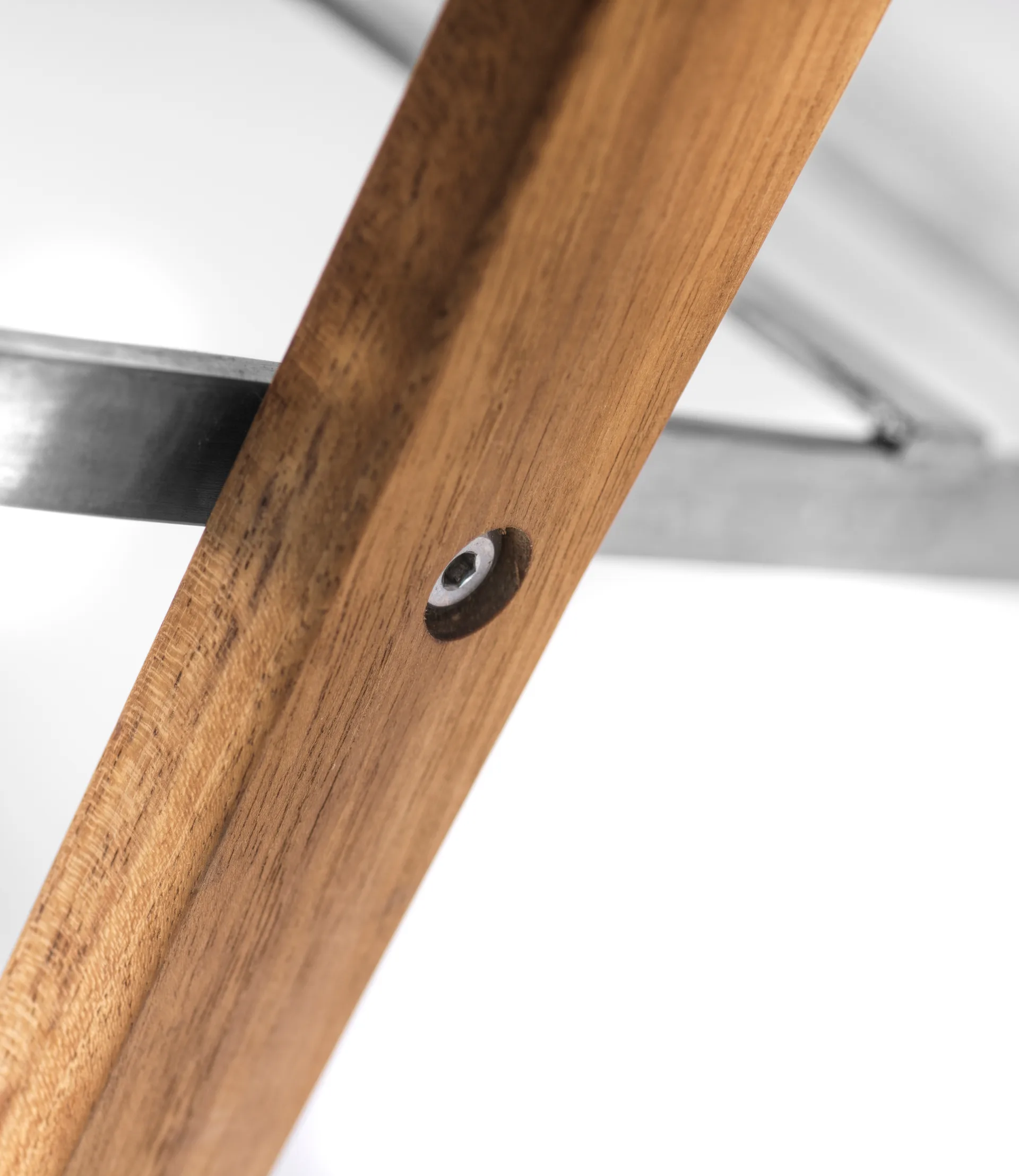 M24 Lilleø balcony bench, Teak-stainless steel FDB Møbler