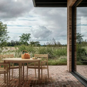 M27 Sammen round garden table Ø120 cm - Teak solid oiled - FDB Møbler