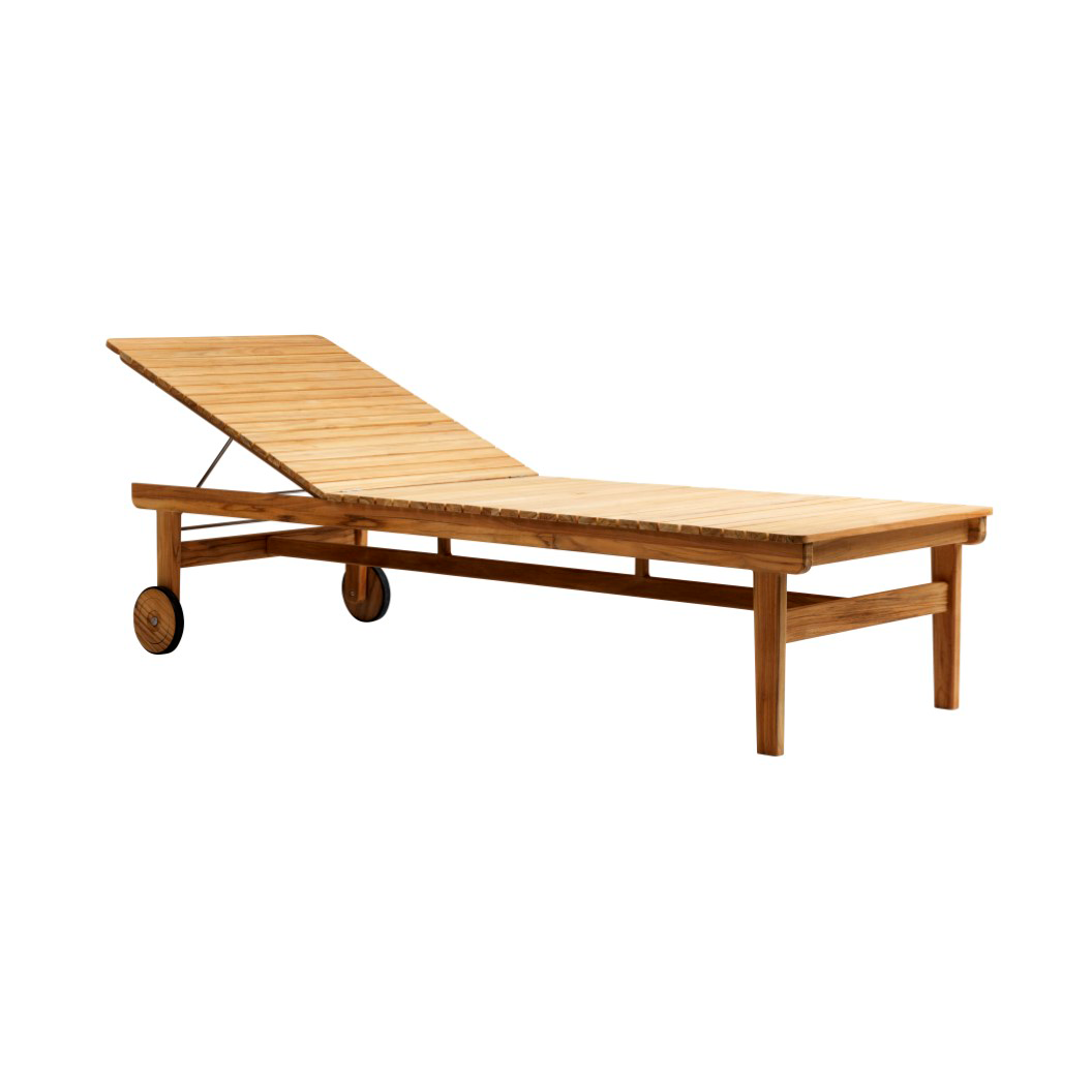 FDB Mobler M8 Sammen sun lounger Teak-nature oiled | Scandinavian Design | Brown