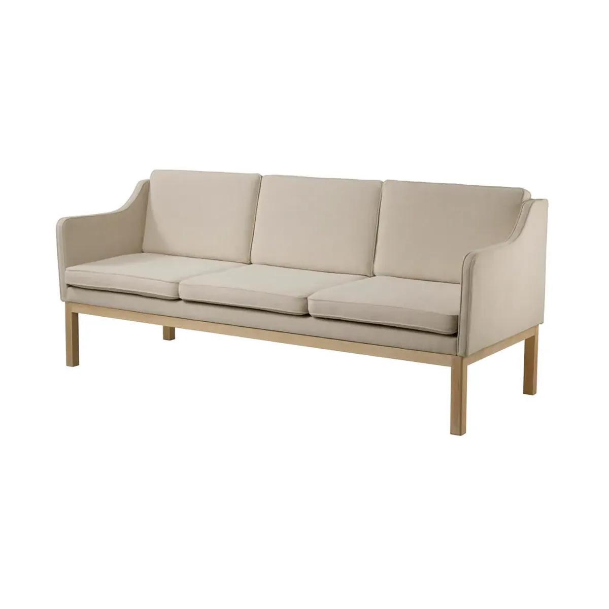 MK46 Mogens Koch 3-seater sofa, Lacquered oak-beige 90 FDB Møbler